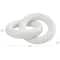 7" White Marble Geometric 2-Link Chain Sculpture